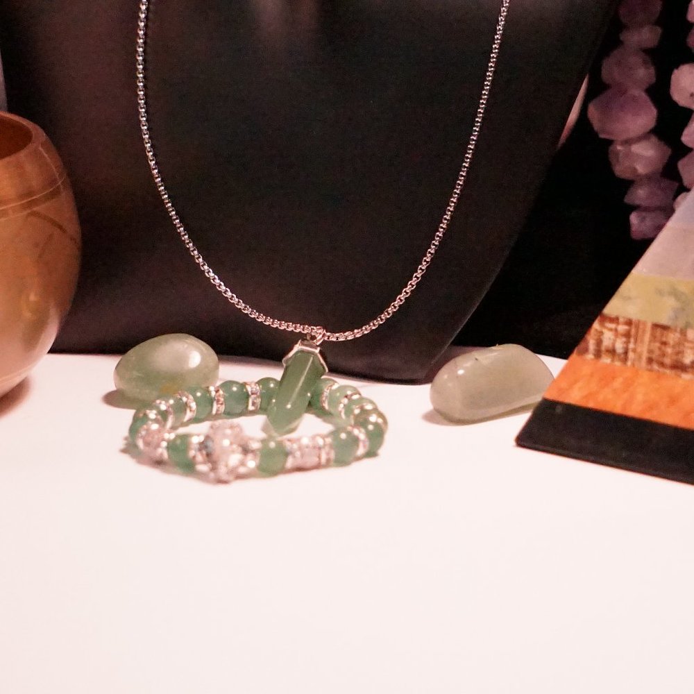 Green Aventurine  bracelet set